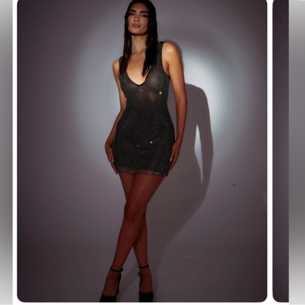 SLA The Label IRIDESCENT GIGI DIAMANTÉ MINI DRESS